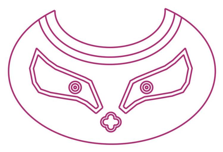 Θρακική πέλτη με βάση με βάση την Αττική αγγειογραφία -  Thracian peltii, based on paintings from Athens city.  Design by Nikolakopoulos Dimitris, Architect